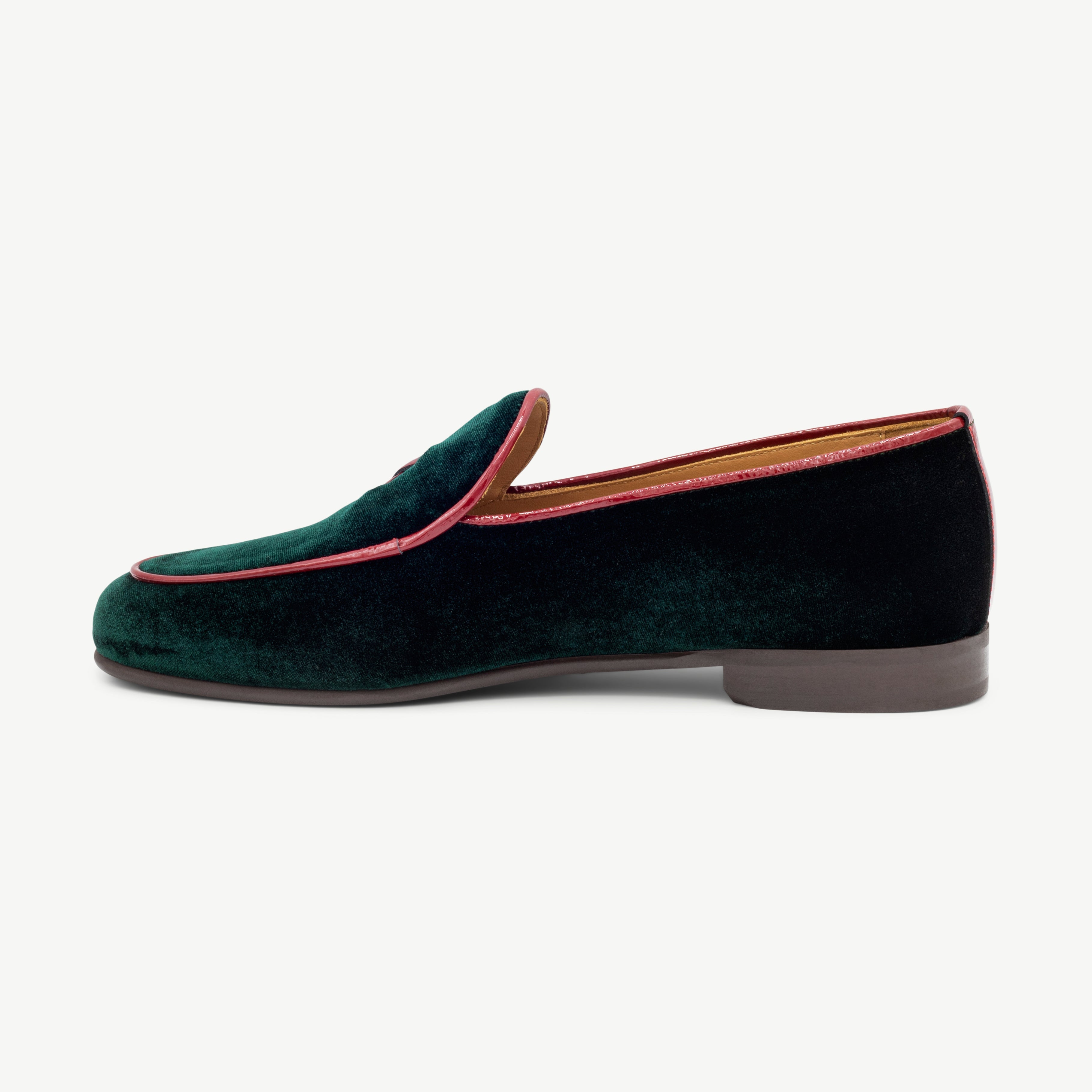 Women's Dark Green Velvet Milano Loafer Del Toro Shoes