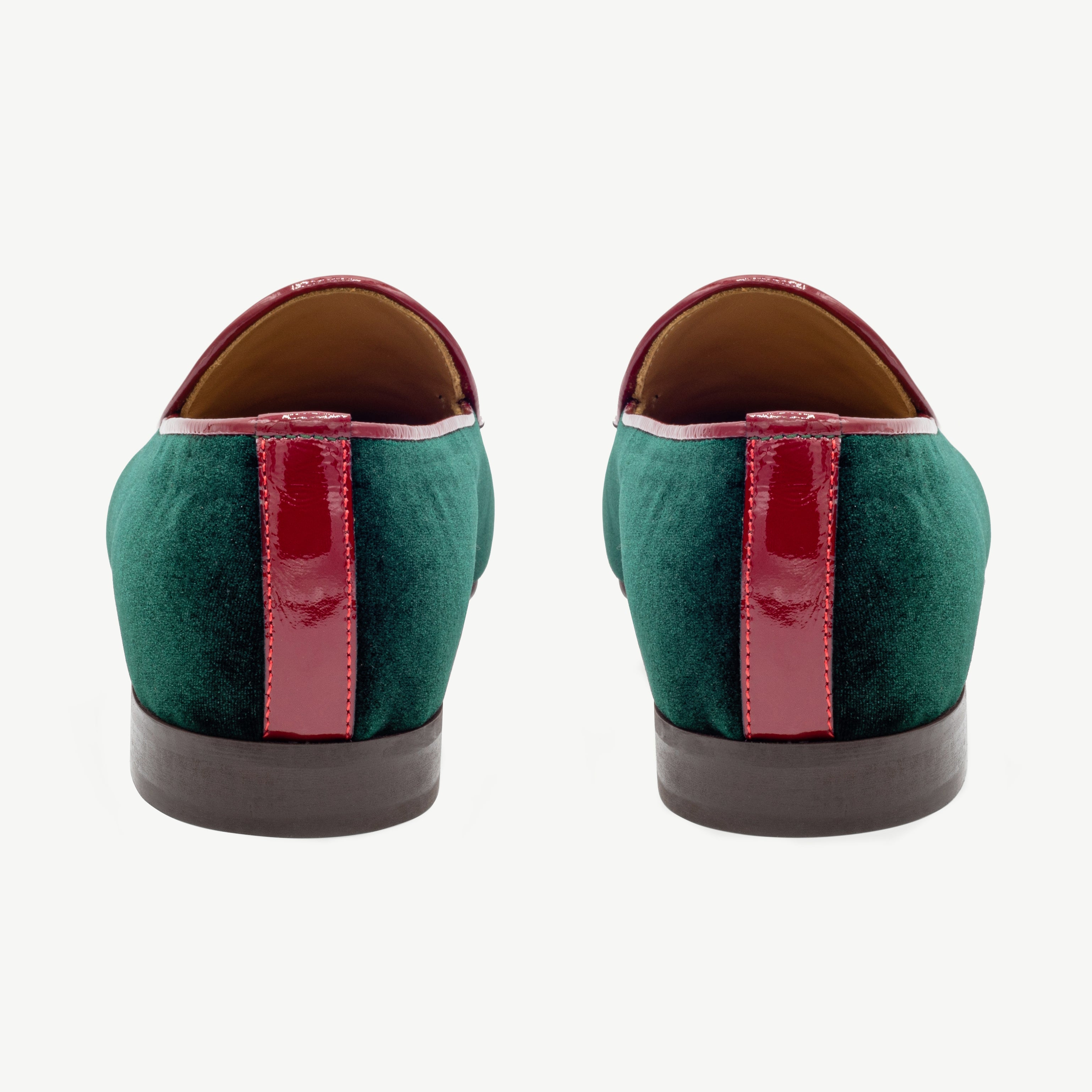 Women's Dark Green Velvet Milano Loafer Del Toro Shoes