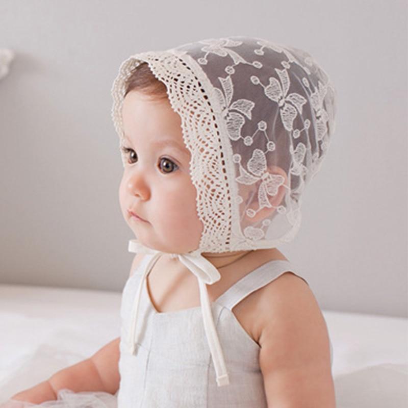 Retro Vintage Newborn Baby Cotton Baby Girl Hat Cap Princess Infant Toddler Baby Bonnet Girls Summer Sun Hat For Girls Stevvex