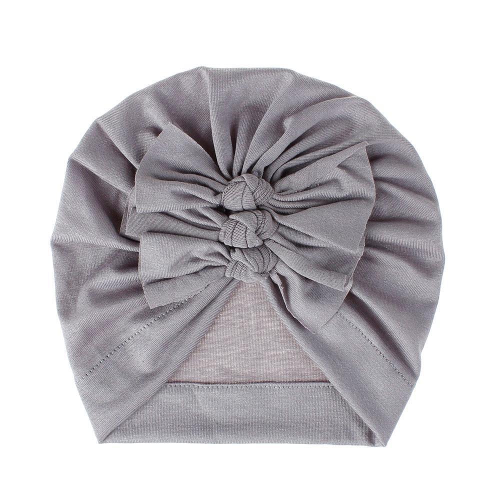 Modern Handamde Toddler Baby Boys& Girls Turban Head Wrap Beanie Cotton Hat Solid Cap Headband For Kids Stevvex
