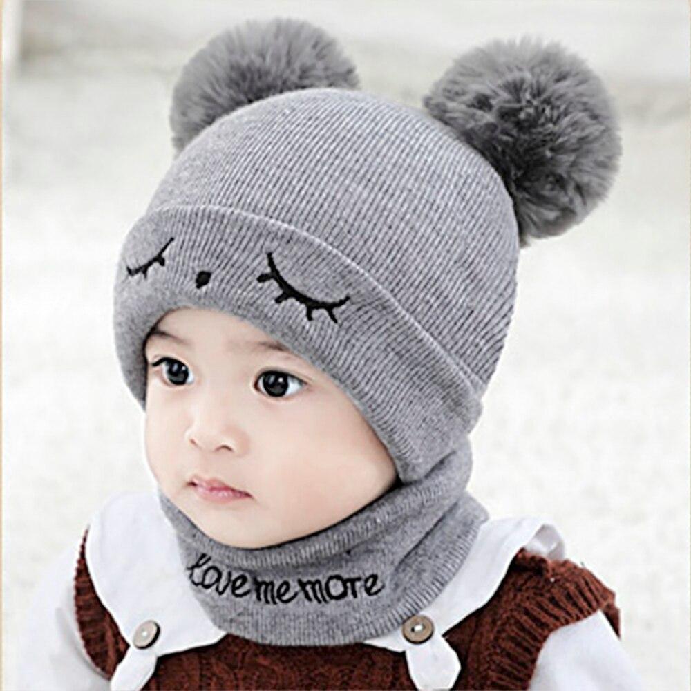Winter Children Hat Bonnet Enfant Knitted Cute Baby Cap For Girls Boys 0-24 Months For Kids In Modern Bear Design Stevvex