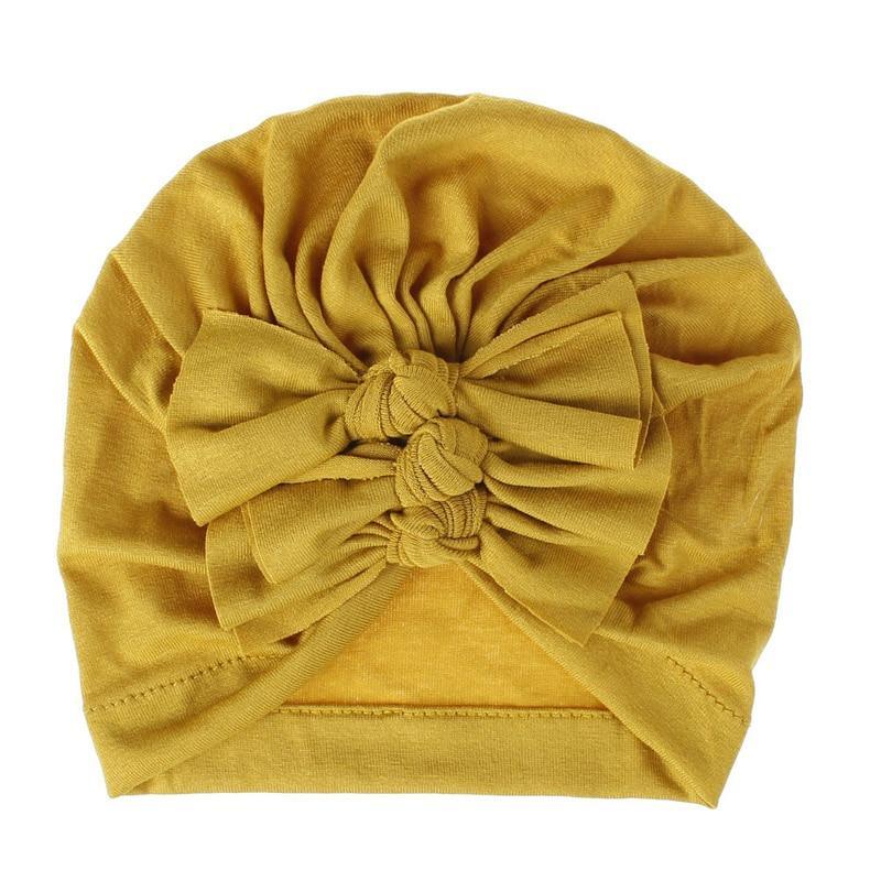 Modern Turban Baby Girls Bow Turban Hats Cotton Kids Beanie Children Hats Accessories For Girls Baby Stevvex