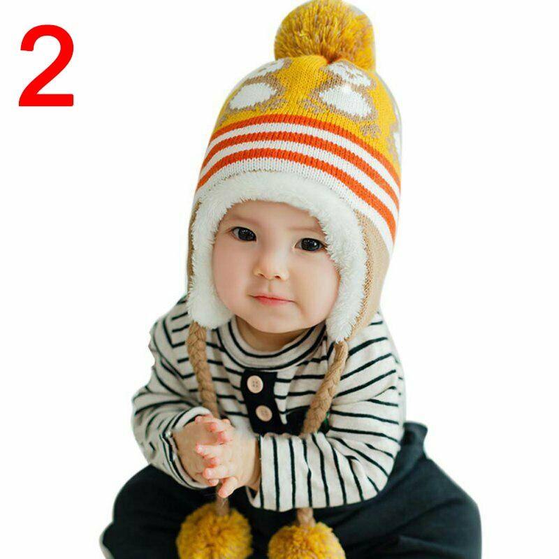Modern New Baby Boys and Girls Winter Warm Knitted Crochet Ear flap Beanie Wool Cute Penguin Cap For Kids Stevvex
