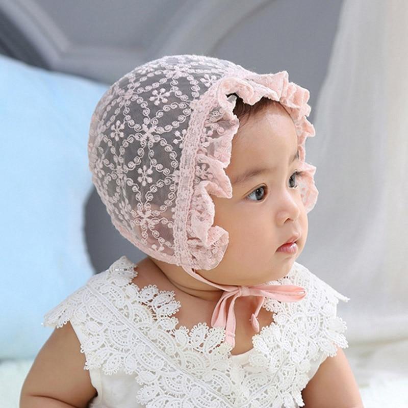 Retro Vintage Newborn Baby Cotton Baby Girl Hat Cap Princess Infant Toddler Baby Bonnet Girls Summer Sun Hat For Girls Stevvex
