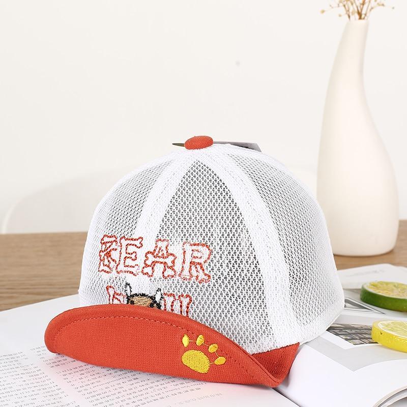 Luxury Summer Newborn Baby Sun Hat Cotton Beret Hat Cartoon Striped Bear Snapback Baseball Cap Baby Hats For girls and Boys Kids Stevvex