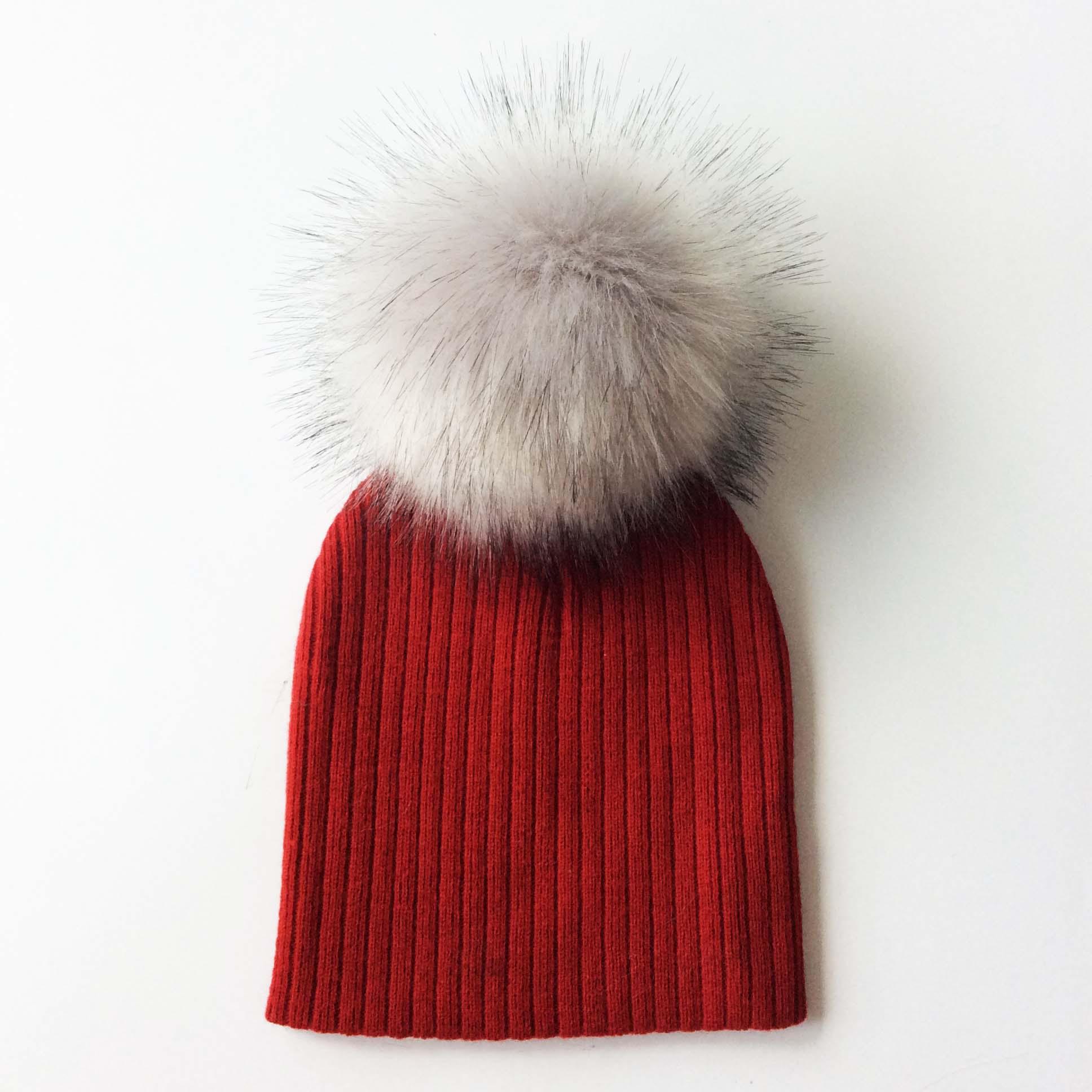 Trend New Winter Children Boy Girl Crochet Artificial Pompom Hat Knitted Toddler Kids Caps With Pompon Baby Beanie For Girls and Boys Stevvex