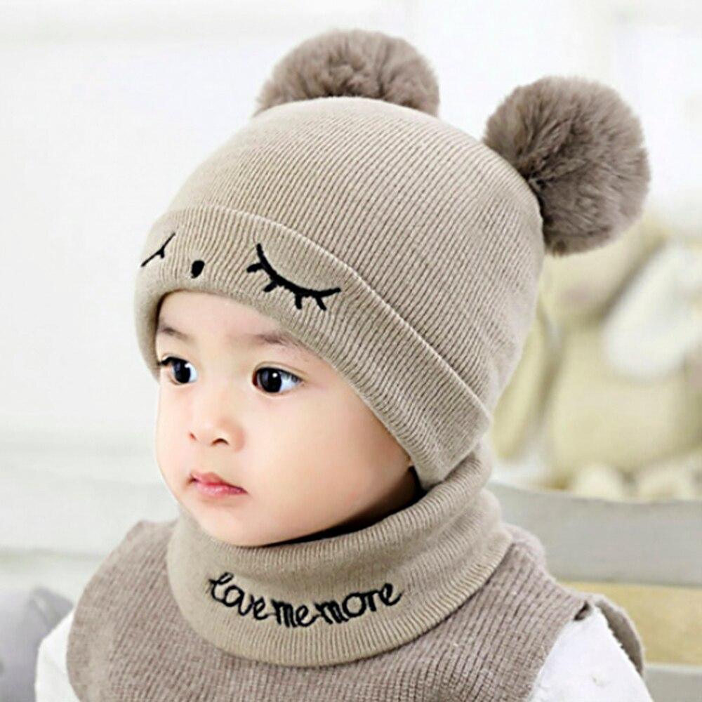Winter Children Hat Bonnet Enfant Knitted Cute Baby Cap For Girls Boys 0-24 Months For Kids In Modern Bear Design Stevvex