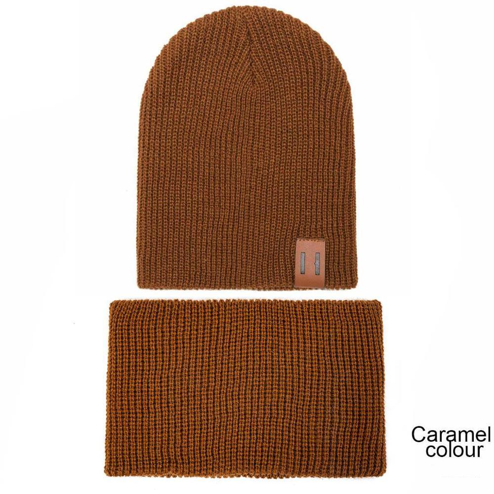 Modern Baby Set Hat Cap and Scrif And Snood  Warm Hat Scarf Caps Scarves Knit Hats For Kids Stevvex