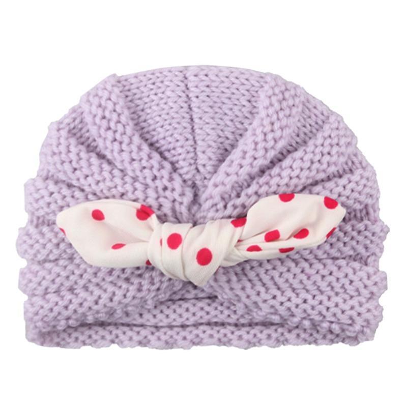 Handmade Knitted Winter Baby Hat for Girls Candy Color Enfant Baby Beanie Turban Hats Newborn Baby Cap Stevvex