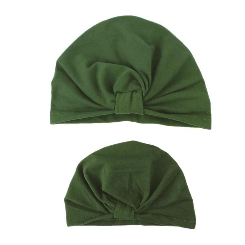 Modern Mom&Baby Turban Mother Baby Hat Headbands Mom Daughter Bow Knot Caps Print Solid Parent-Child Hair Accessories Stevvex