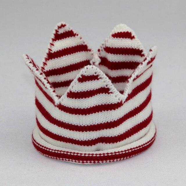 Modern Luxury New Trend  Baby Hat Girls and Boys Crown Knitted Cap Toddler Empty Top Hats Newborn Design Woolen Yarn Bonnet For Kids Stevvex