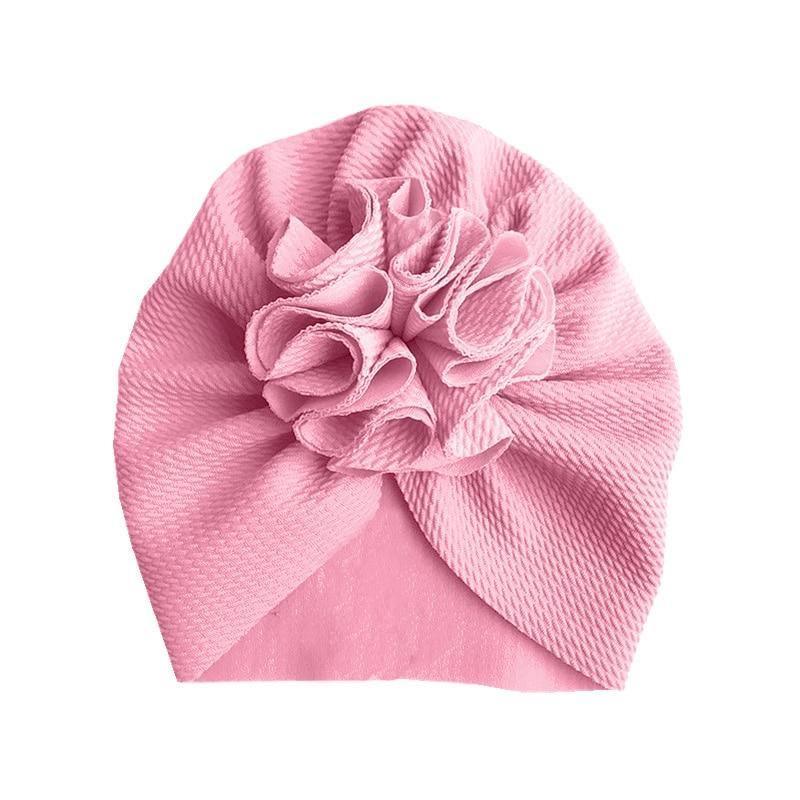 Handamde Elegant Baby Hats for Girls Big Bow Turban Hat Newborn  Baby Beanie Cap Solid Color Style Stevvex