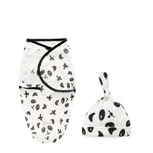Newborn Wrapping Swaddle Baby Envelop Wrap Blanket Baby Hat Sleeping Bag Set Sleep Bag Stevvex