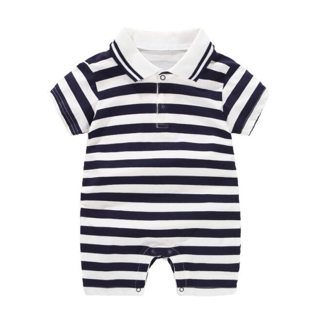 Style Summer Baby Boy girl Rompers 100% Cotton Gentleman Romper Toddler Kids Jumpsuits For Boys Stevvex