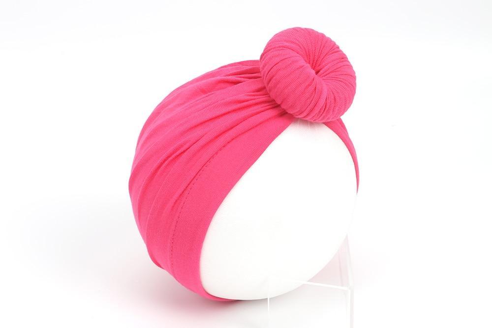 Newborn Toddler Kids Turban Cotton Beanie Hat Winter Cap Knot Solid Soft Sleeping Caps For Kids Stevvex