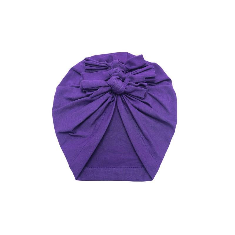 Luxury Modern Baby Headband Hat Bowknot Print Cotton Stretchy Turban Headband Infant Head Wrap Beanie Hat  For Babies and Kids Stevvex