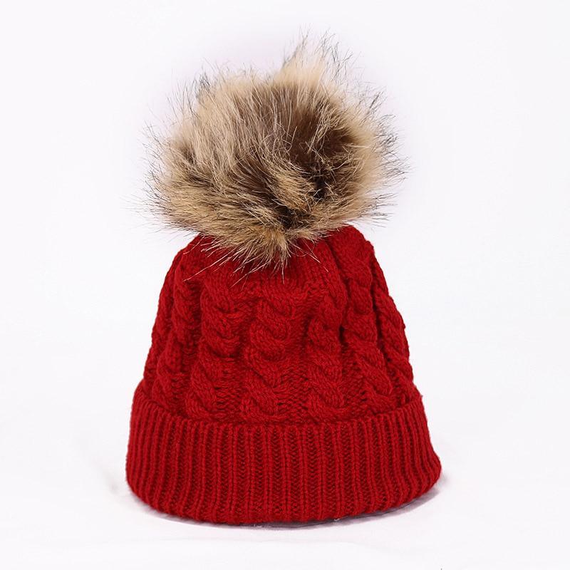 Winter Warm Baby Hat Fur Pompom Knitted Baby Hat Cap Infant Toddler Kids Hat Beanie In Modern Designer Style Stevvex