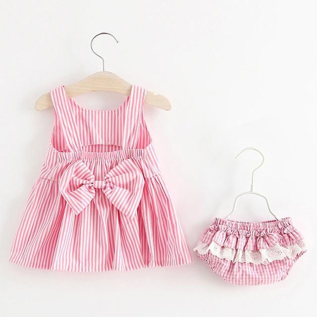 Modern Luxury Baby Girl Summer Party Clothing Cherry Dot Princess Dresses Bow Hat Outfits For Girls Stevvex
