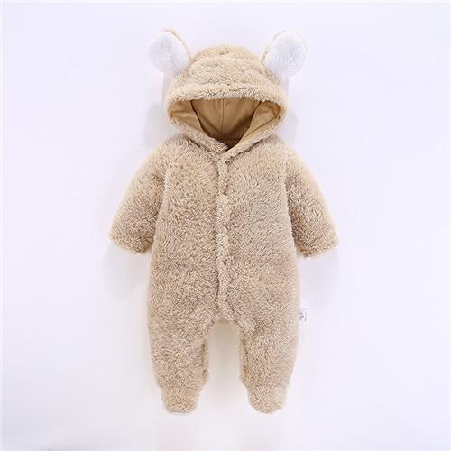 Newborn Winter Hoodie Baby Rompers Outwear Infant Baby Jumpsuit 3M -12M For Girls and Boys Winter Romper Stevvex