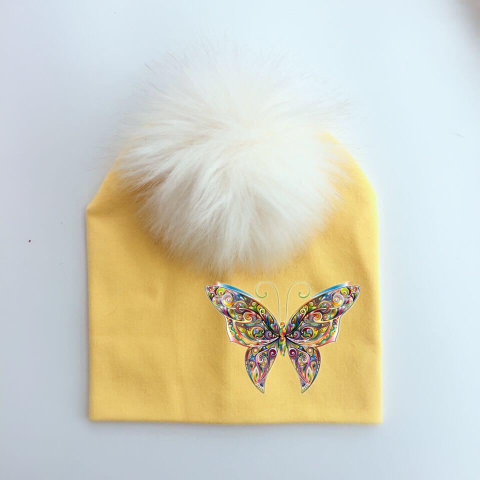 Fashion Baby Cap With Butterfly Toddlers Infant Bonnet Baby Hat For Boys and Girls Travel Hat Cap Stevvex