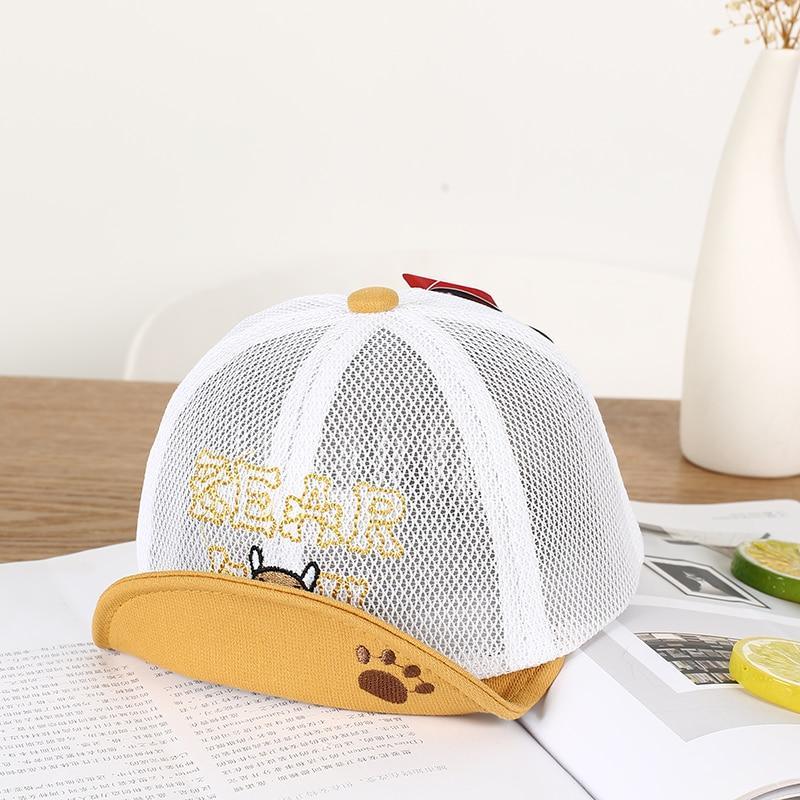 Luxury Summer Newborn Baby Sun Hat Cotton Beret Hat Cartoon Striped Bear Snapback Baseball Cap Baby Hats For girls and Boys Kids Stevvex