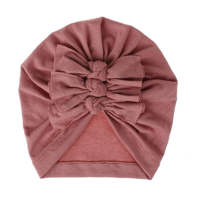 Modern Turban Baby Girls Bow Turban Hats Cotton Kids Beanie Children Hats Accessories For Girls Baby Stevvex