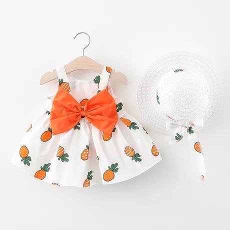 Modern Girl Summer New Baby Dress + Hat Baby Girl Outfits Dress for Princess Birthday Party Dress Stevvex