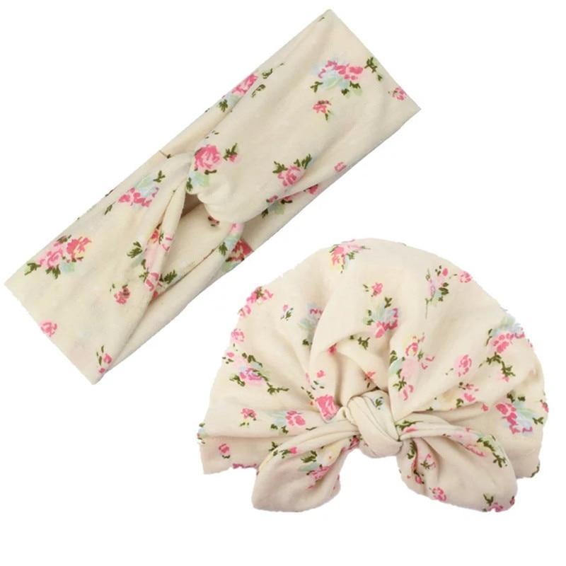 Modern Mom&Baby Turban Mother Baby Hat Headbands Mom Daughter Bow Knot Caps Print Solid Parent-Child Hair Accessories Stevvex