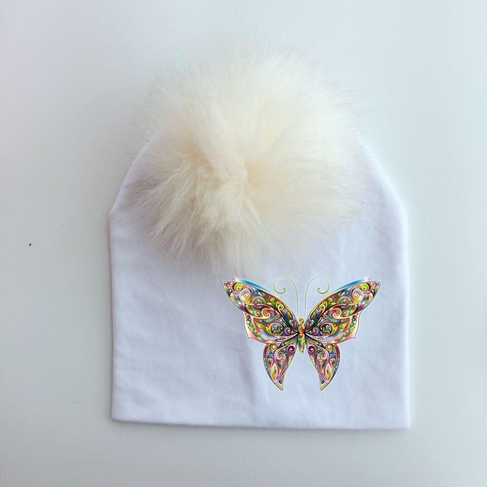 Fashion Baby Cap With Butterfly Toddlers Infant Bonnet Baby Hat For Boys and Girls Travel Hat Cap Stevvex