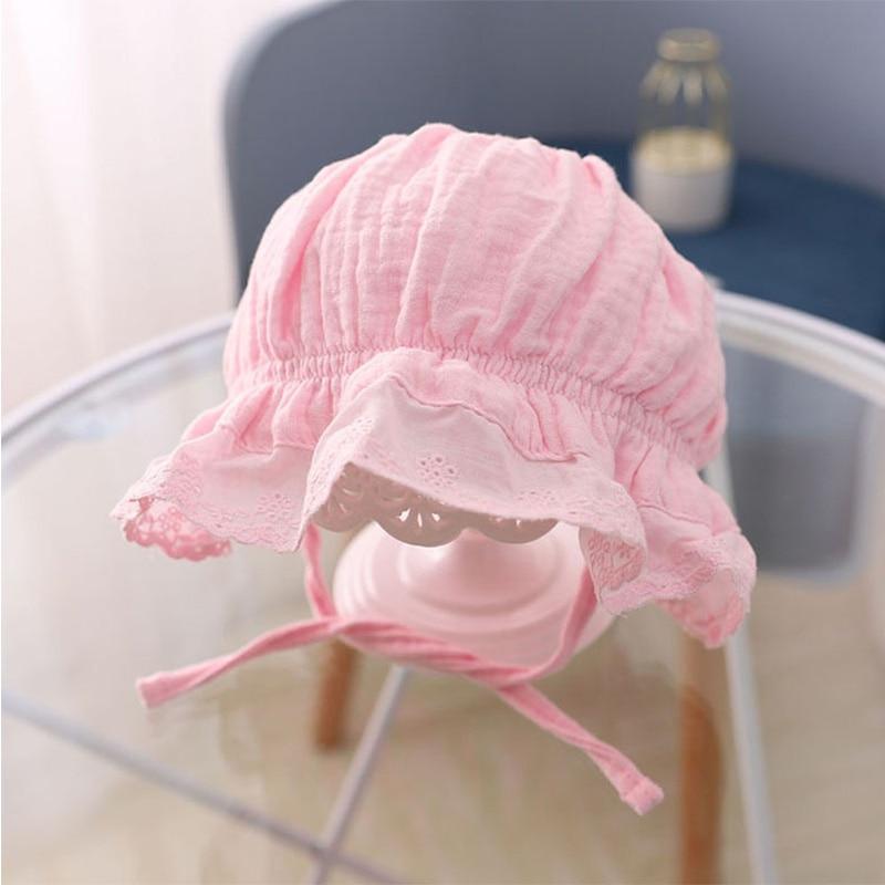 Retro Vintage Newborn Baby Cotton Baby Girl Hat Cap Princess Infant Toddler Baby Bonnet Girls Summer Sun Hat For Girls Stevvex