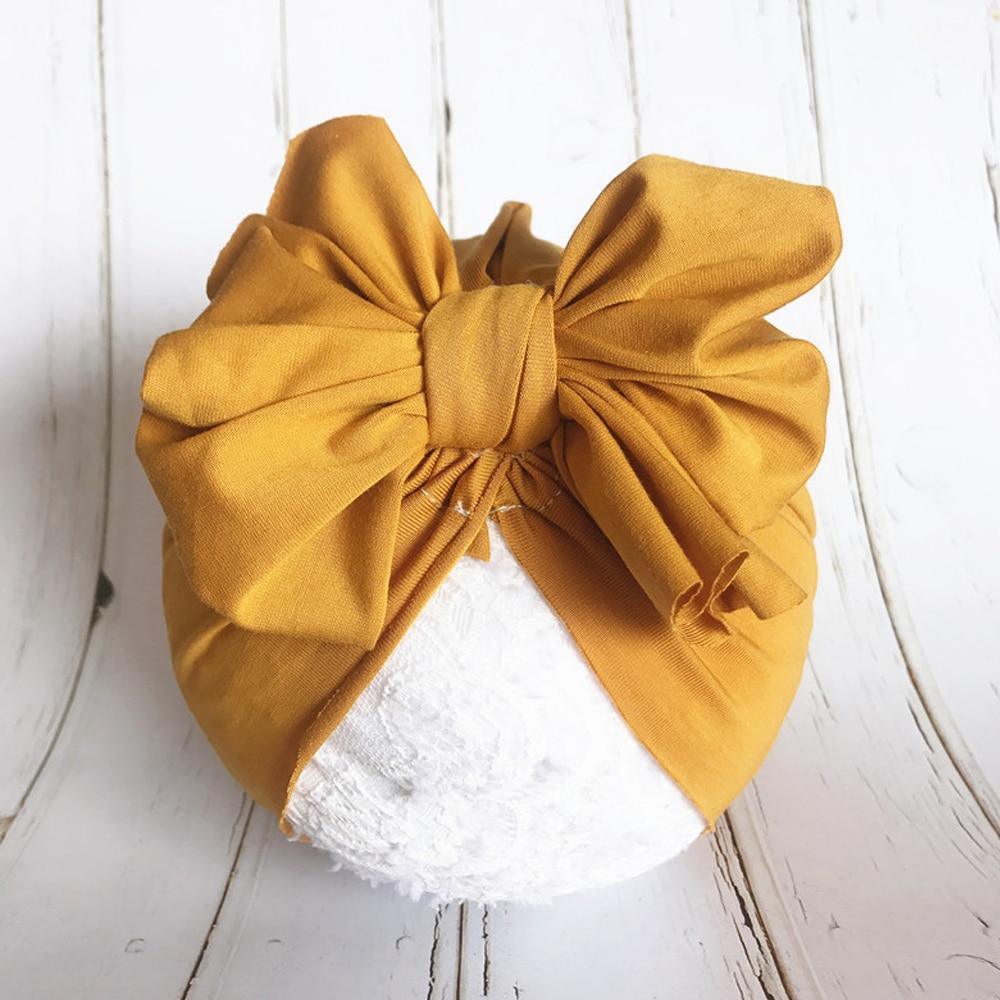 Cute Baby Hat Toddler Kids Soft Cotton Turban Beanies Hat Boy Girl Floral Bowknot Head Wraps Stevvex