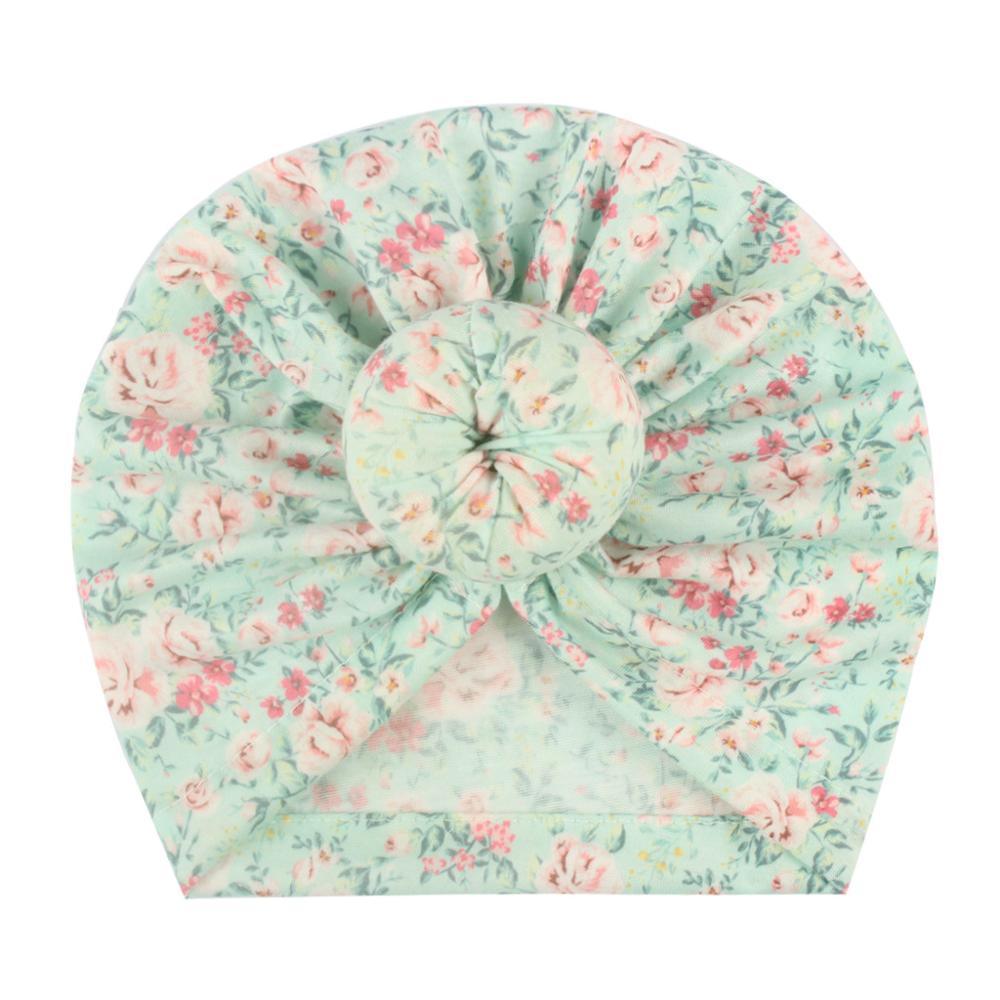 Luxury Modern Donut Baby Beanie Turban Hat Baby Cap Cotton Fruit Print Floral Toddler Baby Girl Cap Design Stevvex