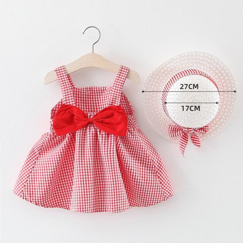 Modern Baby Newborn Toddler Girls Summer Tutu Dress With Printing Princess Dresses Sundress And Hat Stevvex