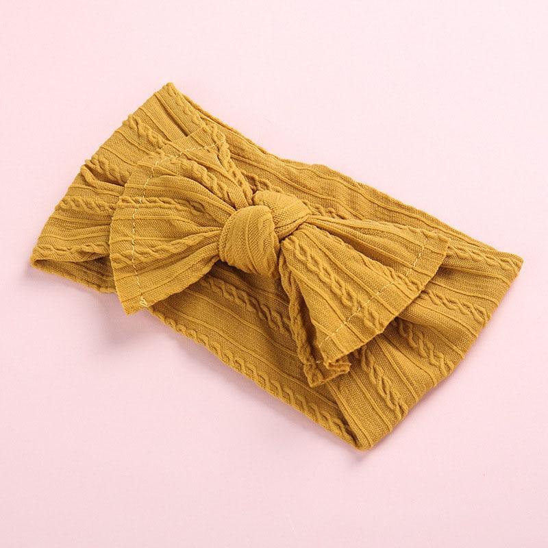 Handmade Modern Baby Headband Soft Elastic Cotton Baby Hat Solid Color Kids Cap Bonnet Knit Girls Hats Hairband Baby Accessories For Mother & Daughter Stevvex