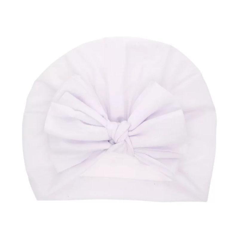 Modern Luxury Baby Girl Lovely Soft Winter Big Bow Turban Bonnet Cotton Caps For Girls Baby Stevvex