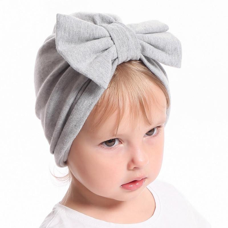 Modern Trend Stylish Baby Hat for Girls Big Bow Turban Baby Cap Accessories In Great Design Stevvex