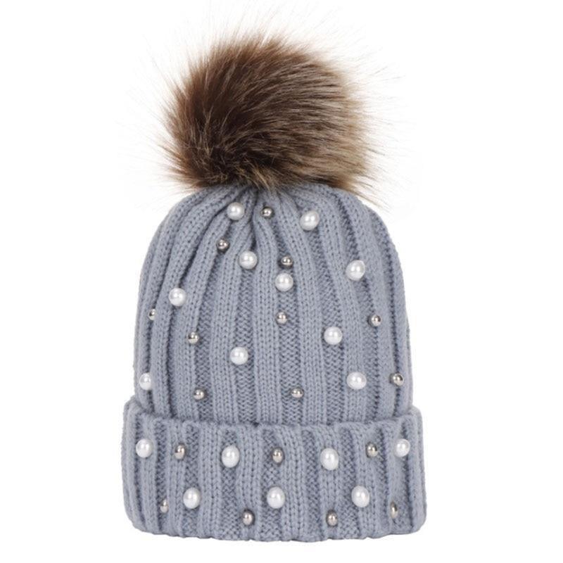 Luxury Baby Kids Pompom Newborn Baby Hat Cap Knitted Warm Hats With Rhinestone for Baby Girl/Boy Beanie Soft Toddler Hat Stevvex