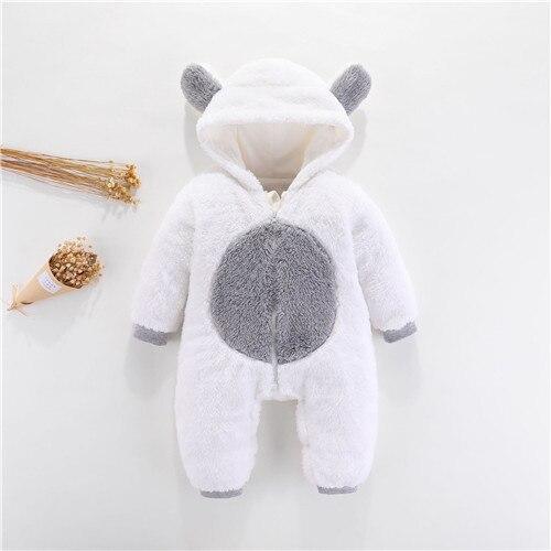 Newborn Winter Hoodie Baby Rompers Outwear Infant Baby Jumpsuit 3M -12M For Girls and Boys Winter Romper Stevvex