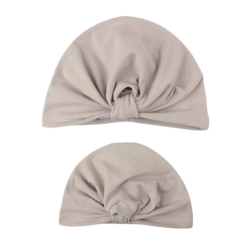 Modern Mom&Baby Turban Mother Baby Hat Headbands Mom Daughter Bow Knot Caps Print Solid Parent-Child Hair Accessories Stevvex