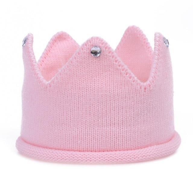 Modern Luxury New Trend  Baby Hat Girls and Boys Crown Knitted Cap Toddler Empty Top Hats Newborn Design Woolen Yarn Bonnet For Kids Stevvex