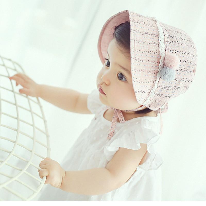 Retro Vintage Newborn Baby Cotton Baby Girl Hat Cap Princess Infant Toddler Baby Bonnet Girls Summer Sun Hat For Girls Stevvex