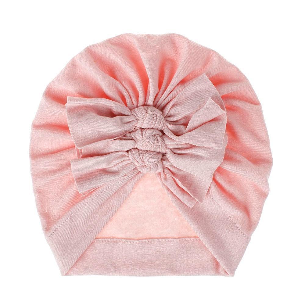 Modern Handamde Toddler Baby Boys& Girls Turban Head Wrap Beanie Cotton Hat Solid Cap Headband For Kids Stevvex