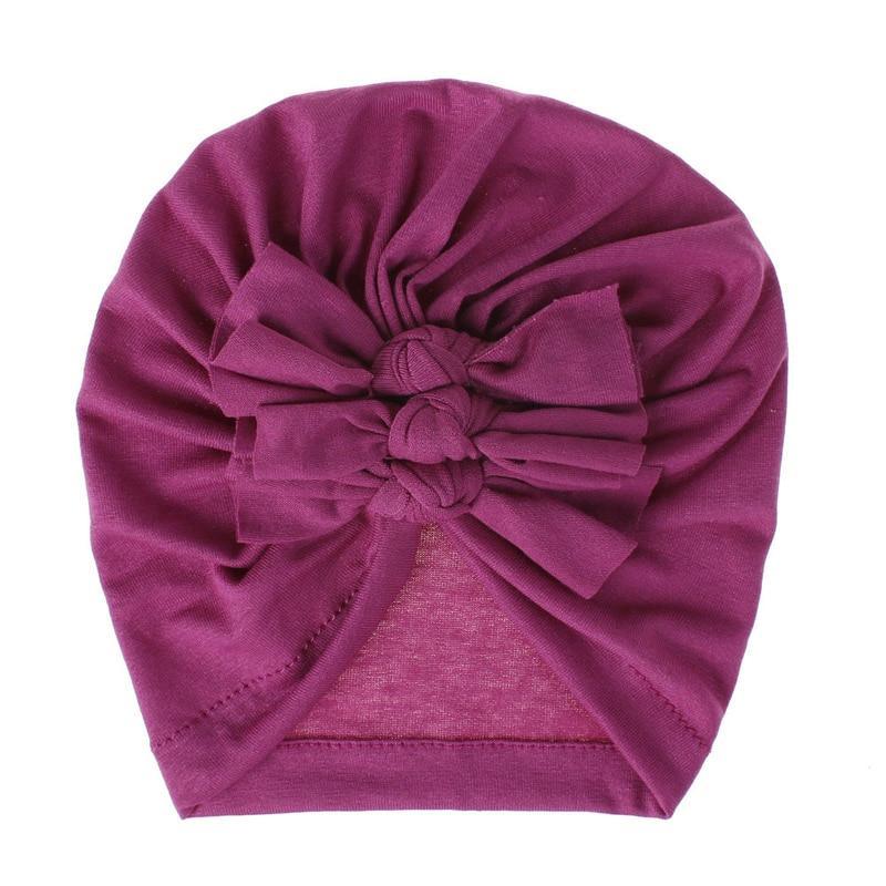 Modern Turban Baby Girls Bow Turban Hats Cotton Kids Beanie Children Hats Accessories For Girls Baby Stevvex