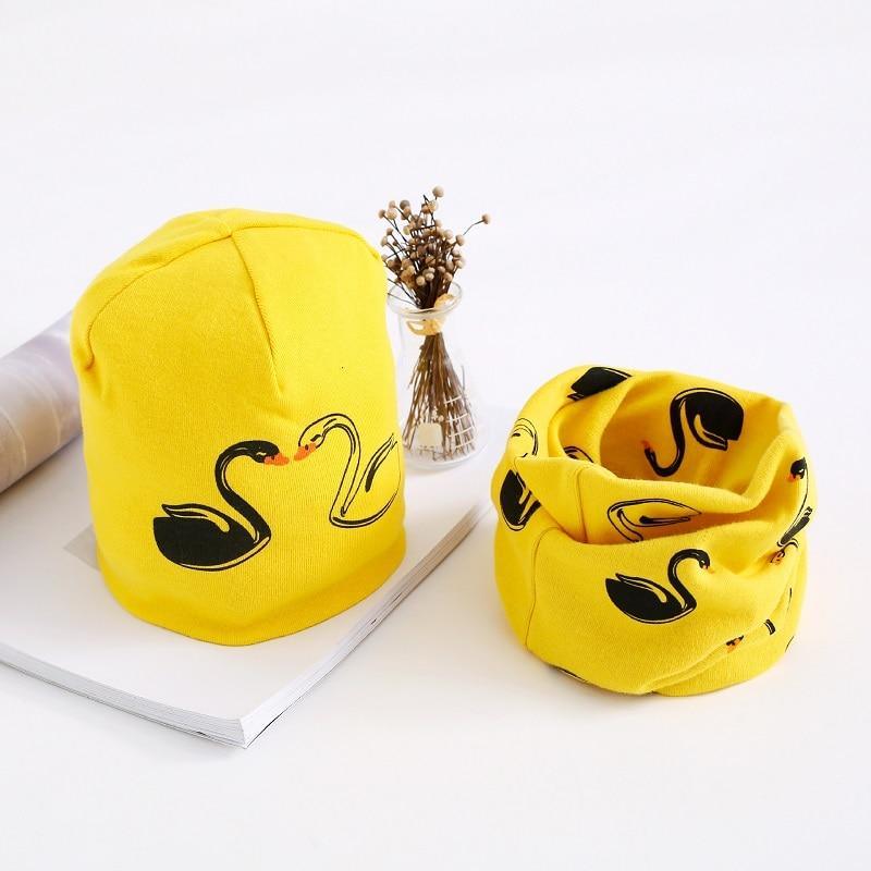 Star Print Cotton Hat And Scarf  Baby Beanie Kids Caps Children's Accessories For Boys and Girls Stevvex