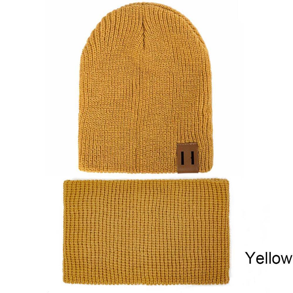 Modern Baby Set Hat Cap and Scrif And Snood  Warm Hat Scarf Caps Scarves Knit Hats For Kids Stevvex