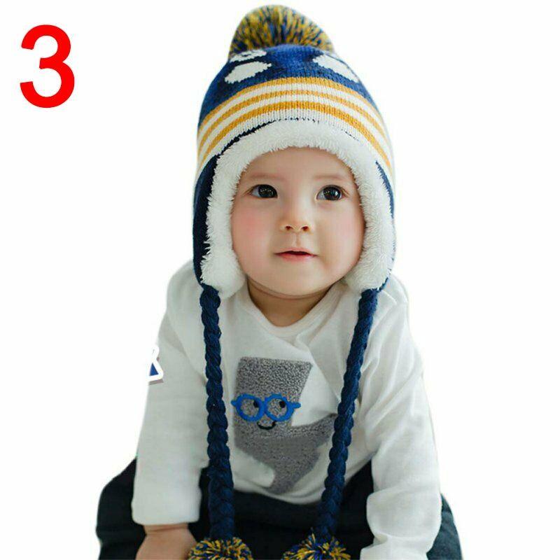 Modern New Baby Boys and Girls Winter Warm Knitted Crochet Ear flap Beanie Wool Cute Penguin Cap For Kids Stevvex