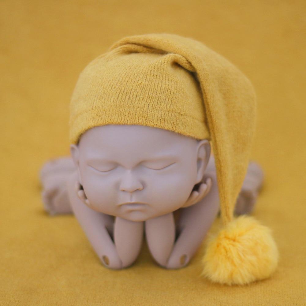 Modern Newborn Photography Props Knit Cap With Fur Ball For Newborn Baby Cap Great For Photo Studio Photography Props Cap Beanie Baby Stevvex