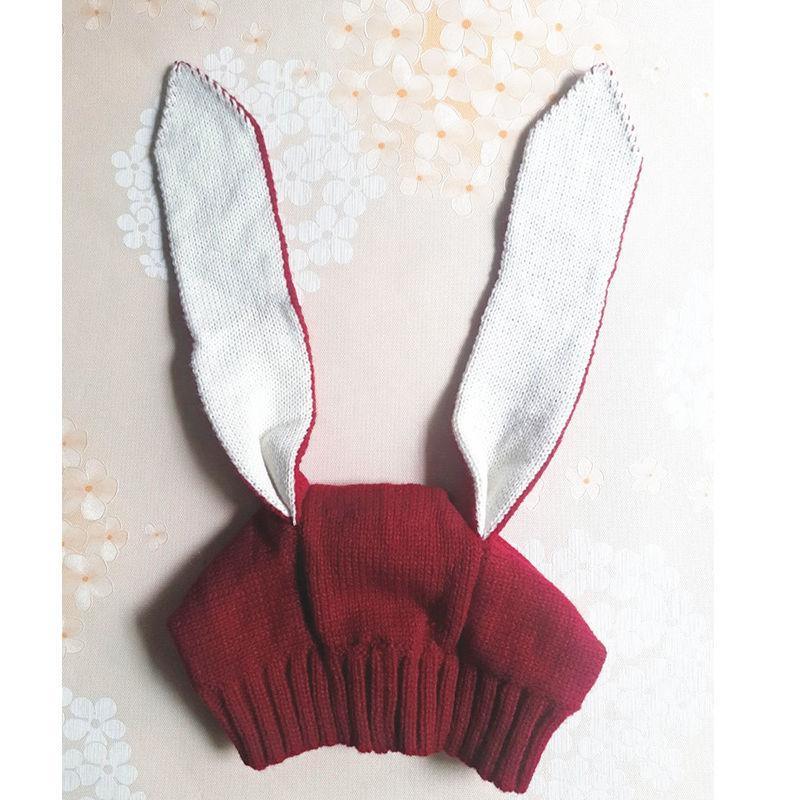 Baby Rabbit Ears Hat Infant Toddler Knitted Caps for Baby Bunny Beanie Hats Accessories Stevvex
