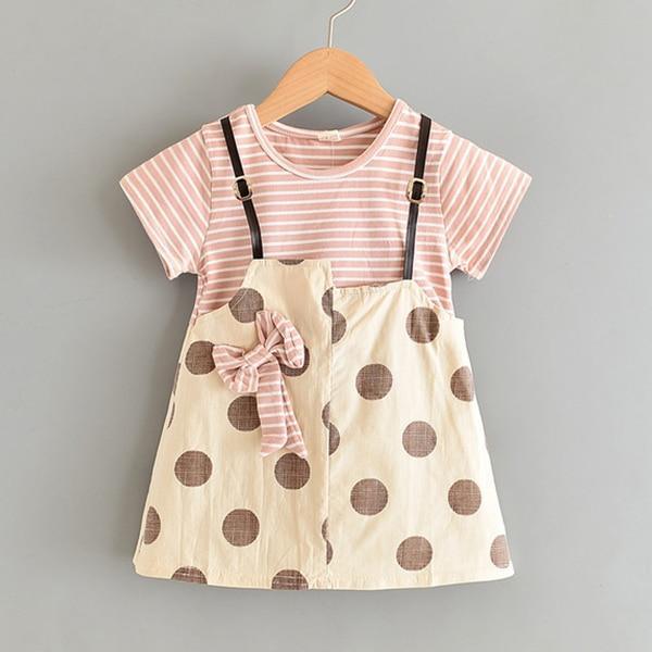 Modern Baby Newborn Toddler Girls Summer Tutu Dress With Printing Princess Dresses Sundress And Hat Stevvex