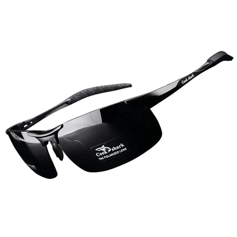 Cook Shark's New Aluminum Magnesium Sunglasses Men's sunglasses HD Polarized Driving Color Glasses Tide